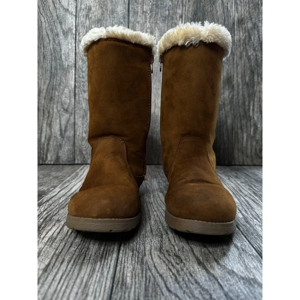 CAT & JACK Girls Winter Boots Tan SIZE 5